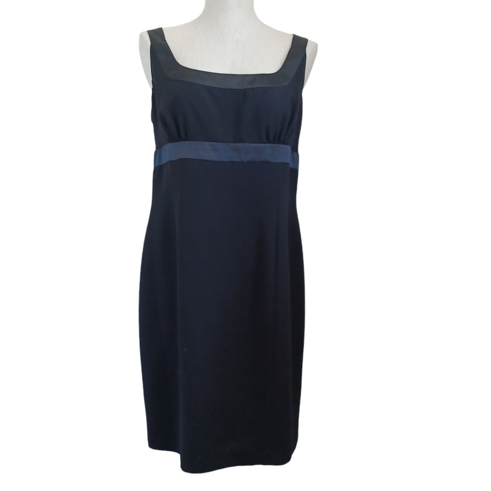 Evan Picone Dress Black Sleeveless‎ LBD Lined Womens 14